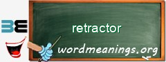 WordMeaning blackboard for retractor